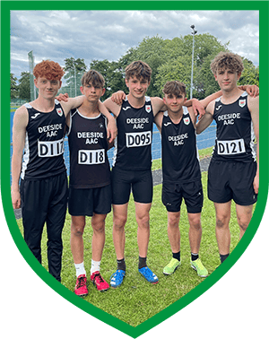 Teenage boys athletics group from Deeside A.A.C