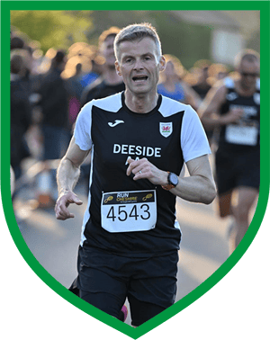 Senior man running for Deeside A.A.C