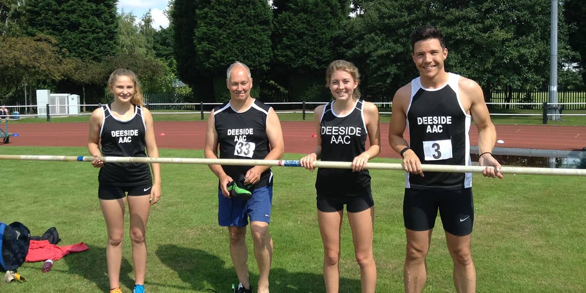 Range of ages from Deeside athletics team
